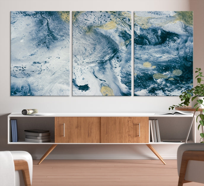 Abstract Blue Sky Canvas Wall Art Print Living Room Office Wall Decor