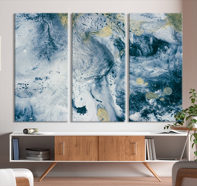 Abstract Blue Sky Canvas Wall Art Print Living Room Office Wall Decor