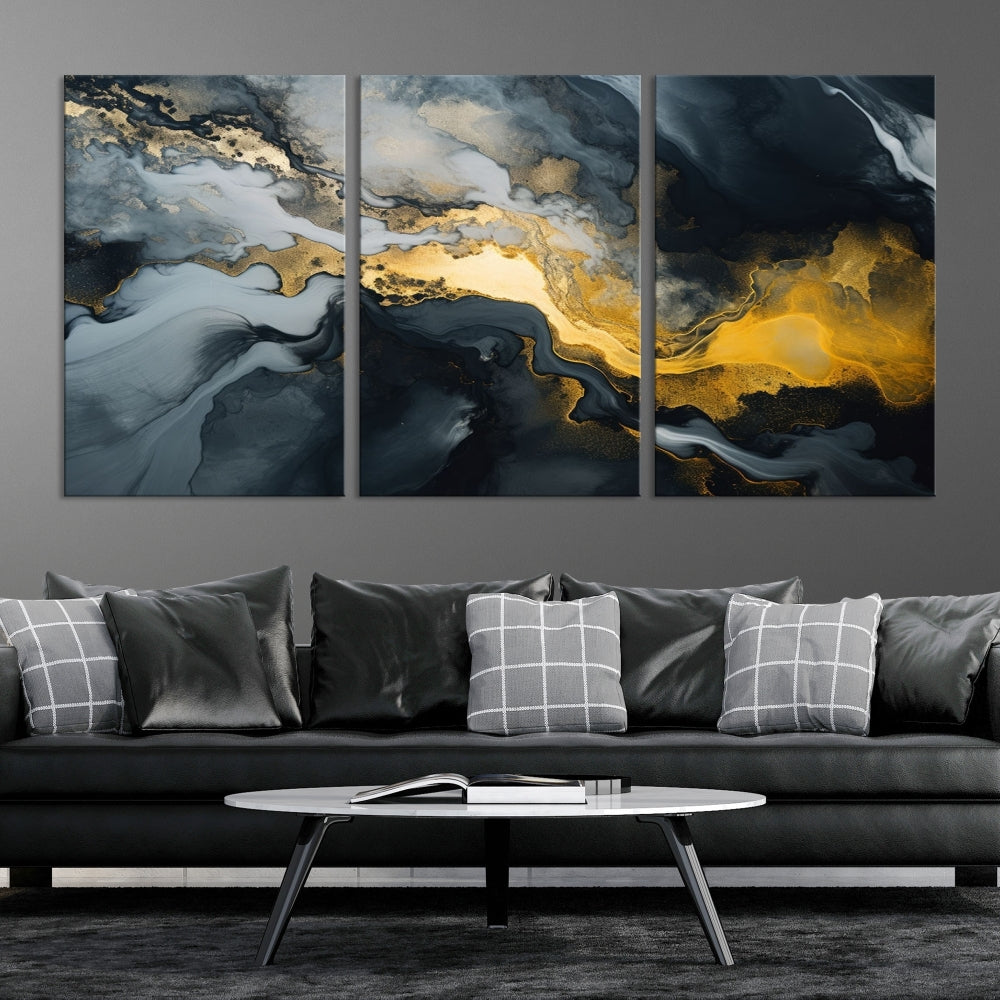 Abstract Canvas Painting Set of Large Wall Art Canvas Print Framed Modern Home Decor