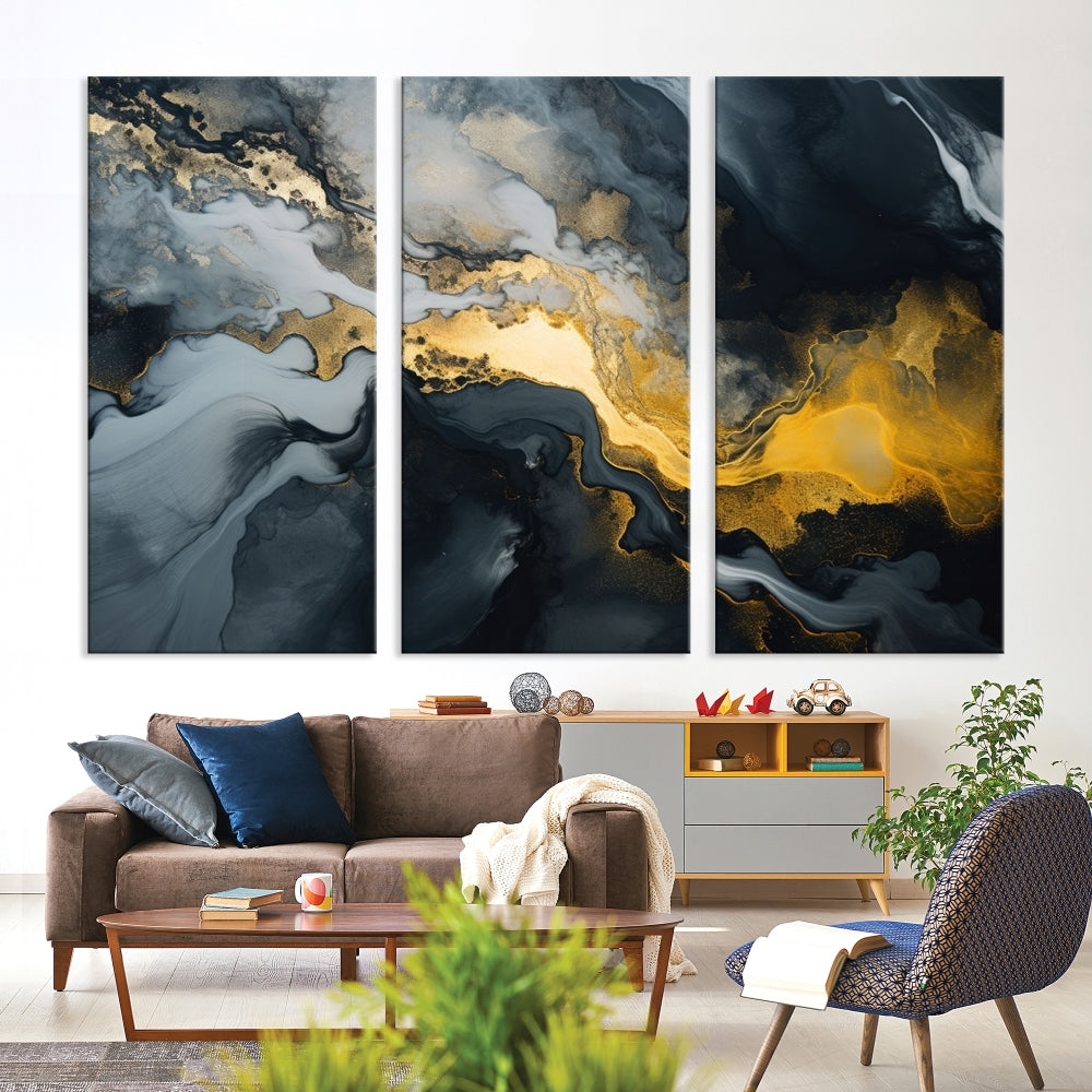 Abstract Canvas Painting Set of Large Wall Art Canvas Print Framed Modern Home Decor