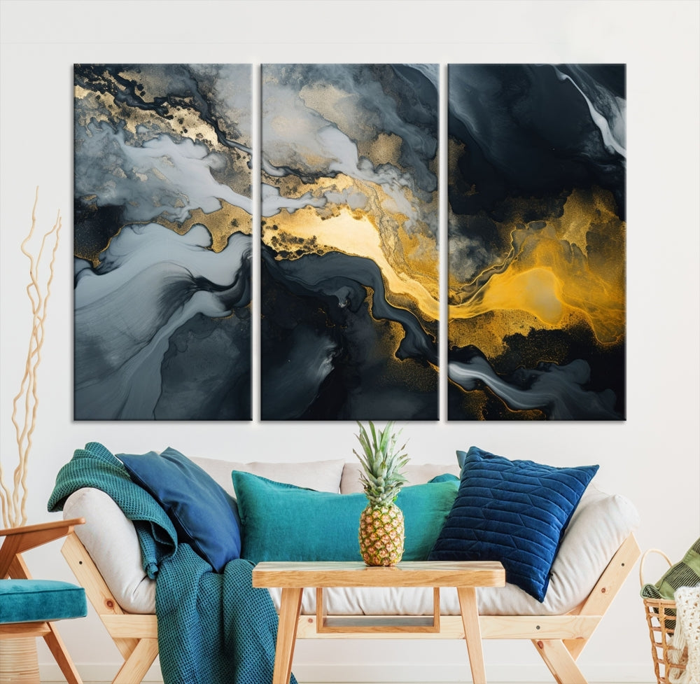 Abstract Canvas Painting Set of Large Wall Art Canvas Print Framed Modern Home Decor