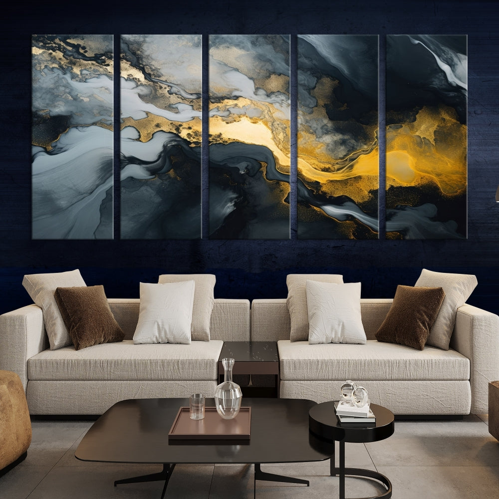 Abstract Canvas Painting Set of Large Wall Art Canvas Print Framed Modern Home Decor