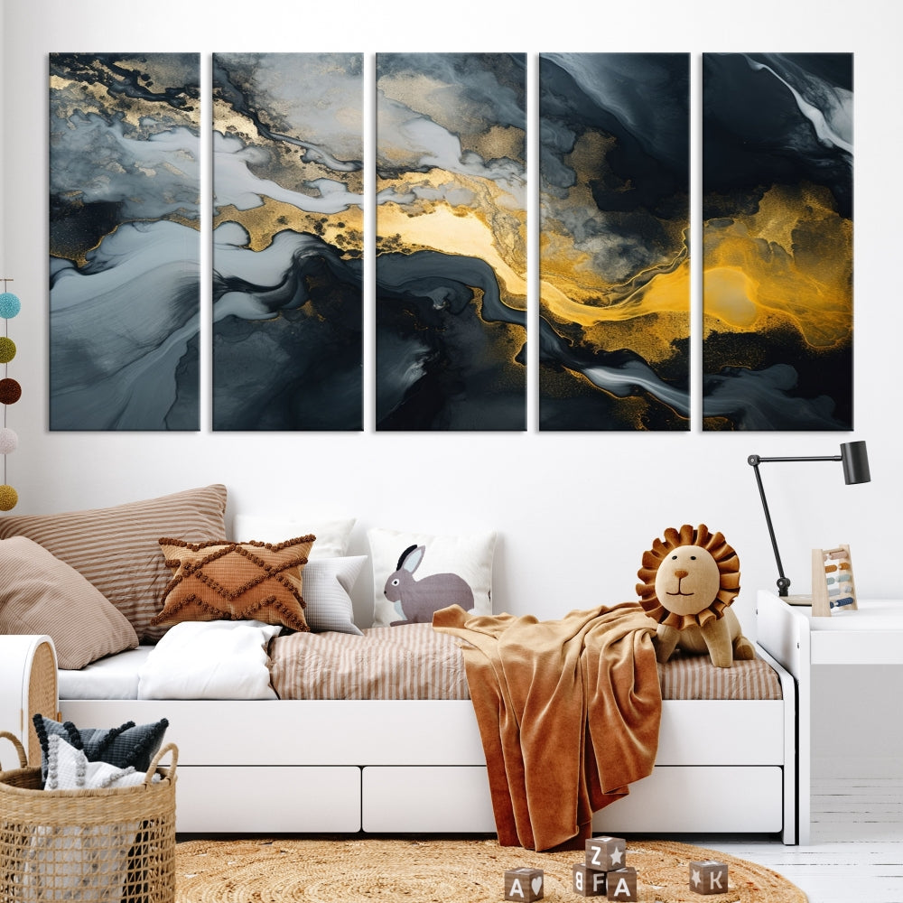 Abstract Canvas Painting Set of Large Wall Art Canvas Print Framed Modern Home Decor