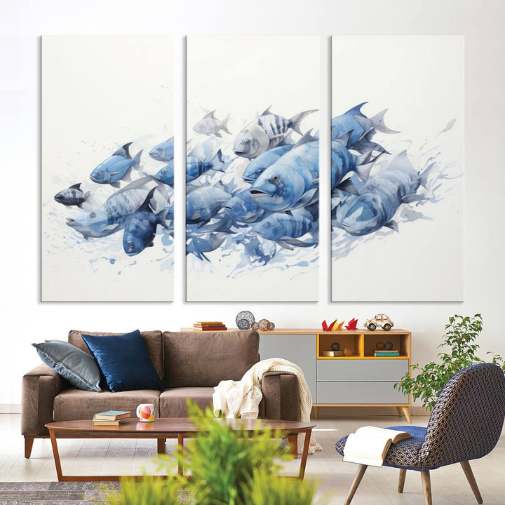 Abstract Fish Wall Art Canvas Print