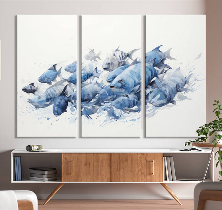 Abstract Fish Wall Art Canvas Print