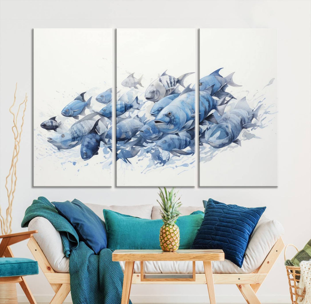 Abstract Fish Wall Art Canvas Print