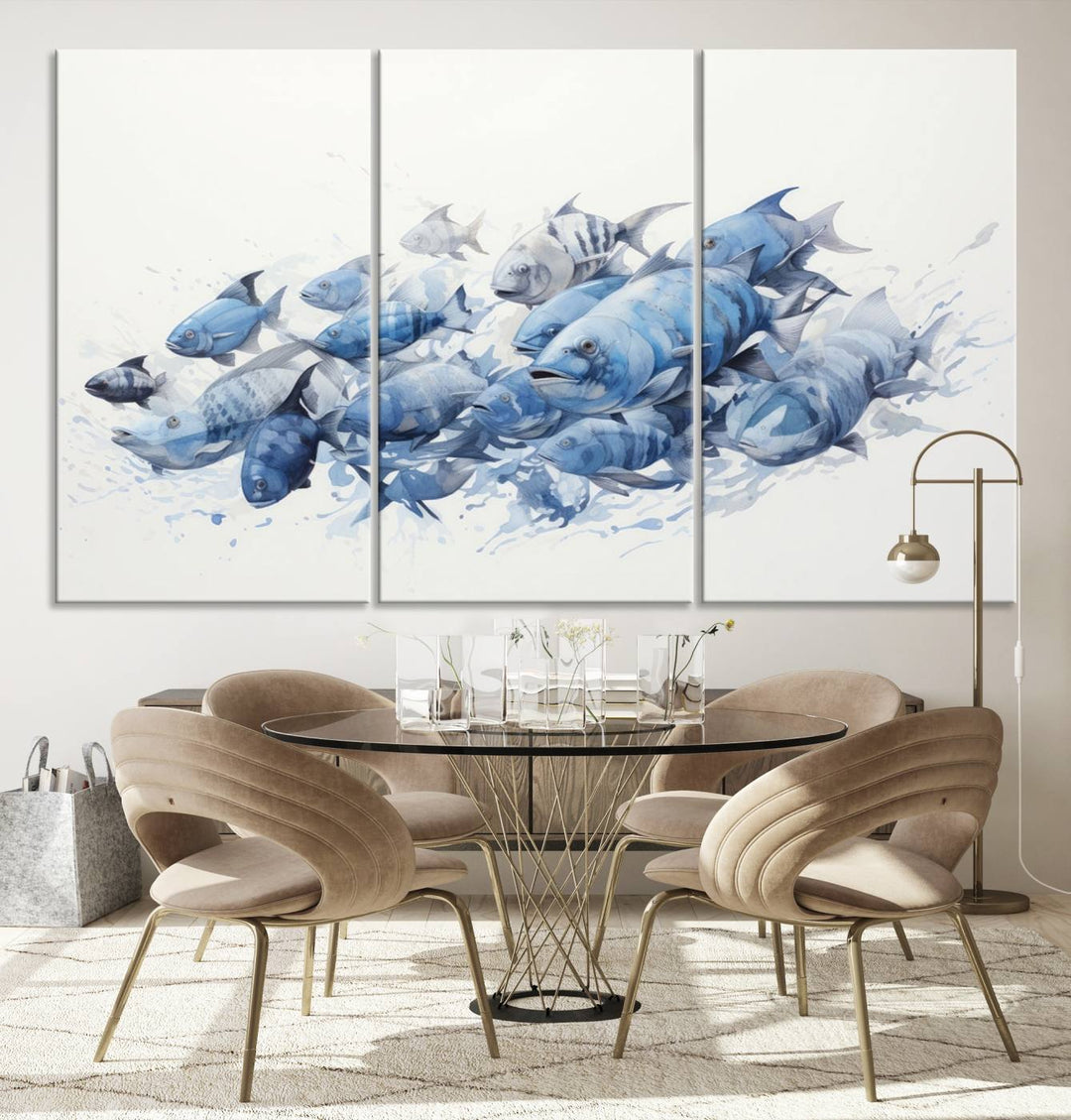 Abstract Fish Wall Art Canvas Print