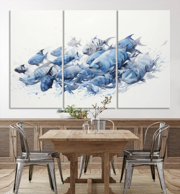 Abstract Fish Wall Art Canvas Print