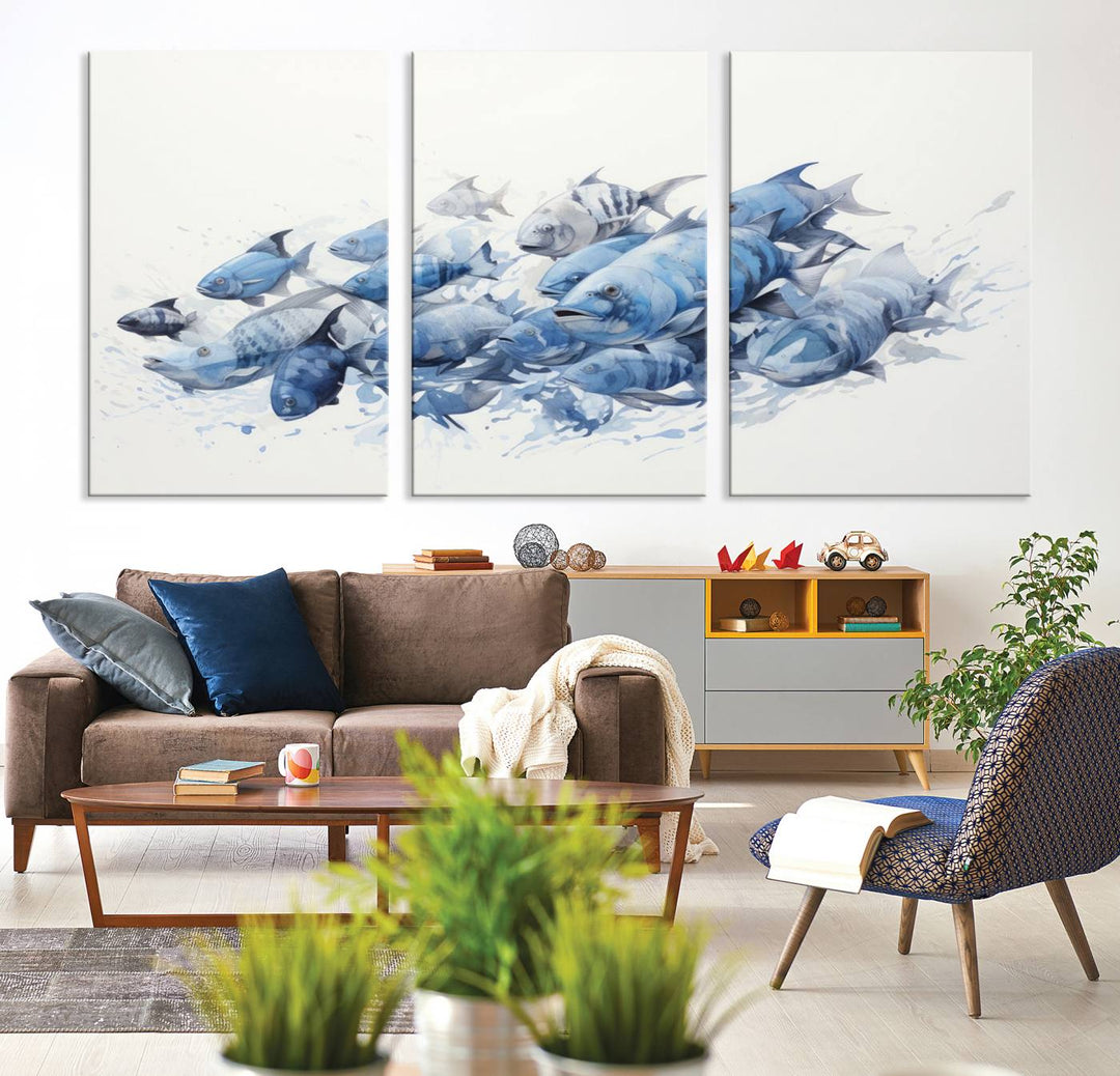 Abstract Fish Wall Art Canvas Print