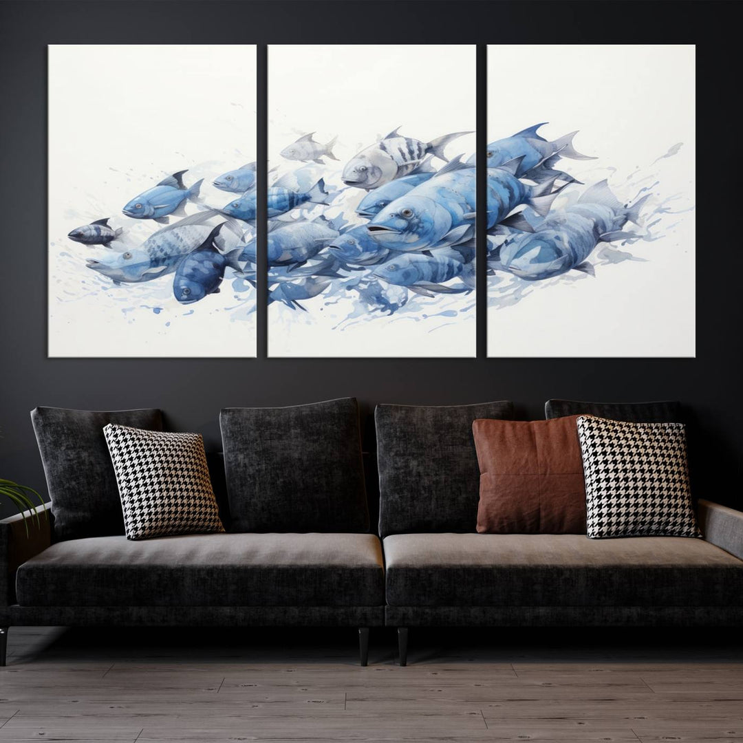 Abstract Fish Wall Art Canvas Print