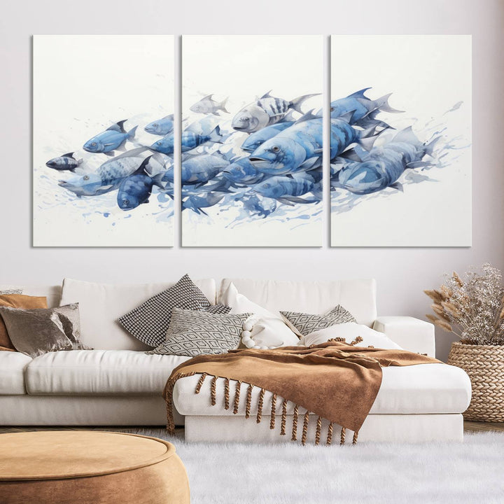 Abstract Fish Wall Art Canvas Print