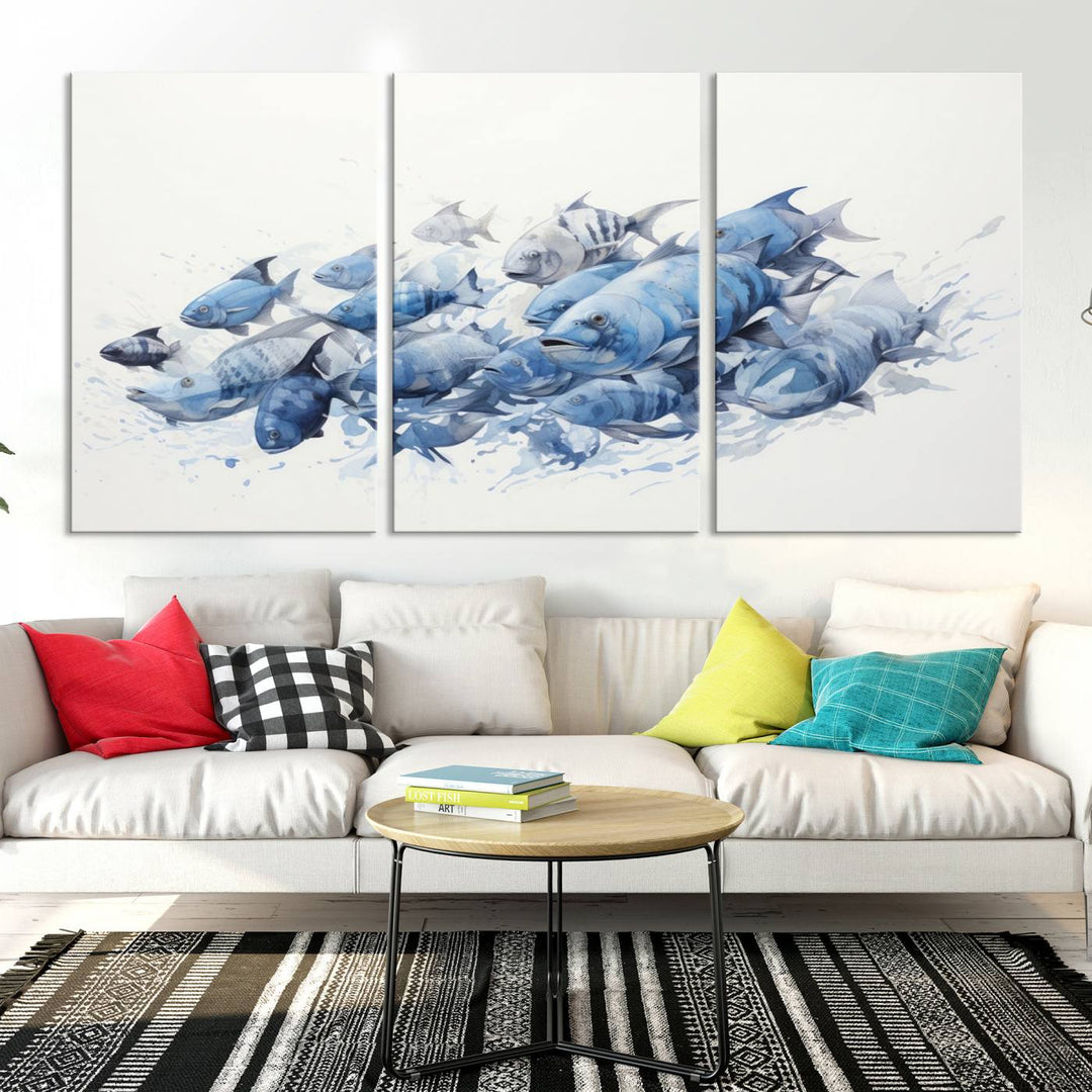 Abstract Fish Wall Art Canvas Print