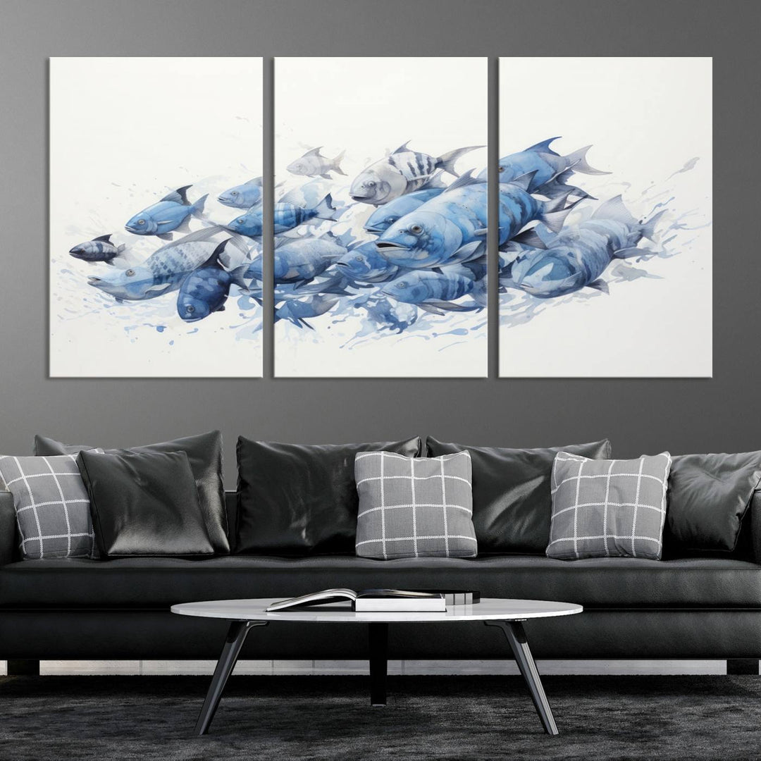 Abstract Fish Wall Art Canvas Print