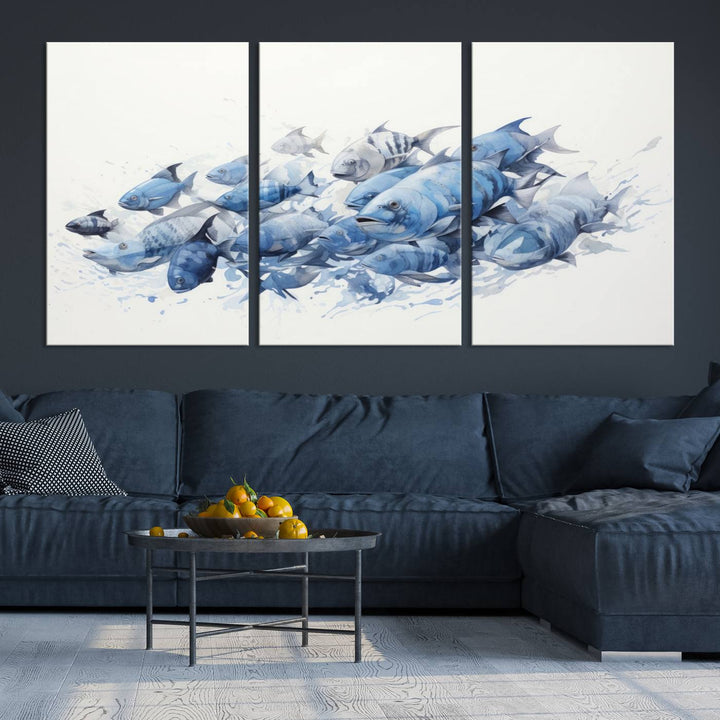 Abstract Fish Wall Art Canvas Print