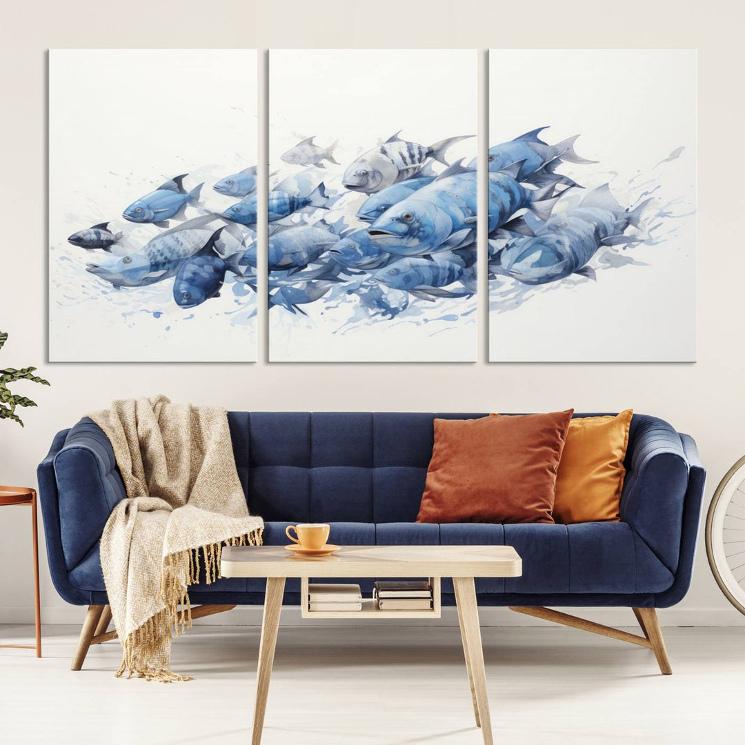 Abstract Fish Wall Art Canvas Print