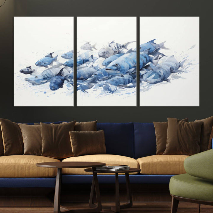 Abstract Fish Wall Art Canvas Print