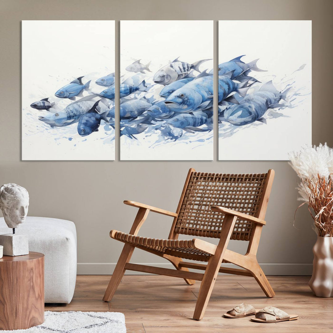 Abstract Fish Wall Art Canvas Print