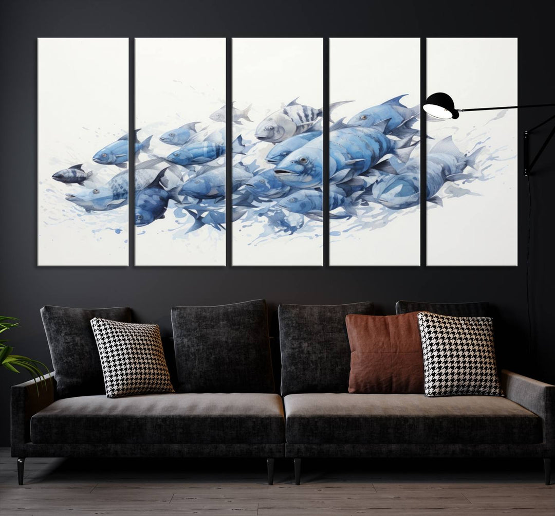 Abstract Fish Wall Art Canvas Print