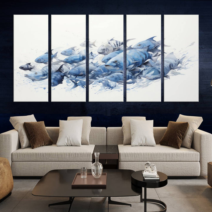 Abstract Fish Wall Art Canvas Print