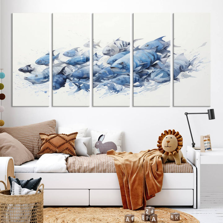 Abstract Fish Wall Art Canvas Print