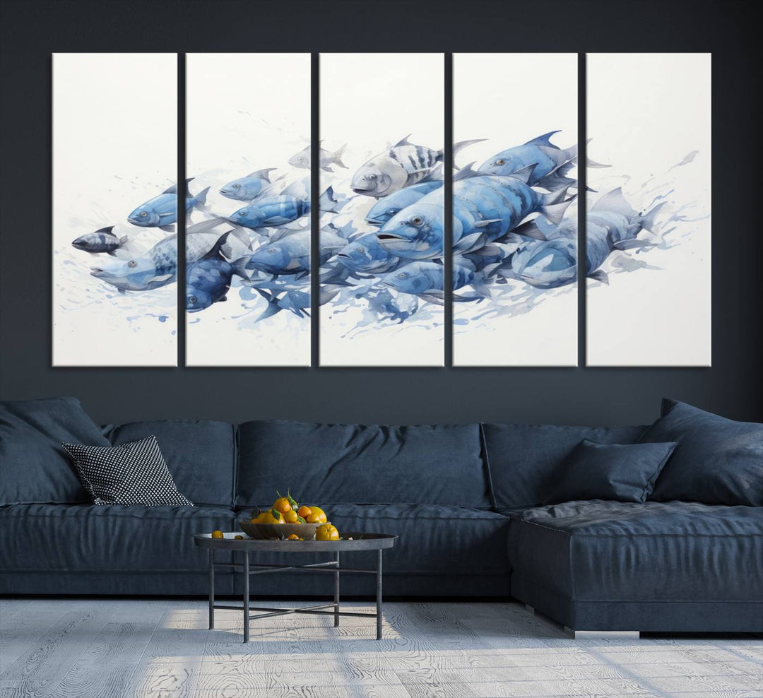 Abstract Fish Wall Art Canvas Print