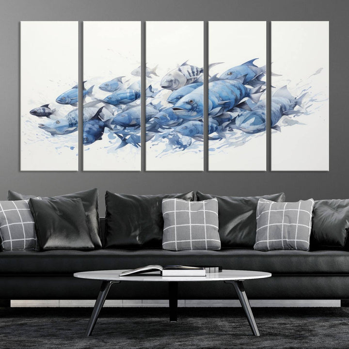 Abstract Fish Wall Art Canvas Print