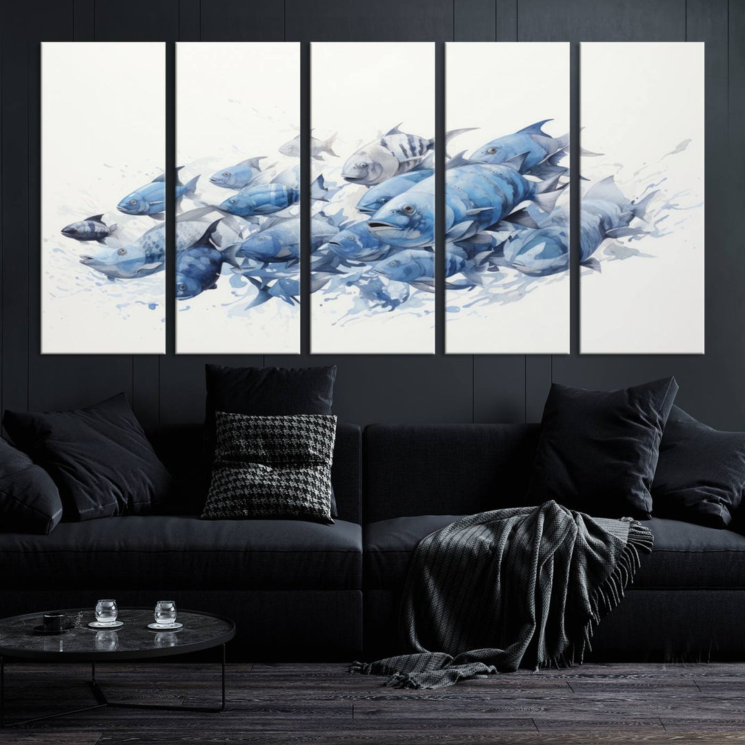 Abstract Fish Wall Art Canvas Print