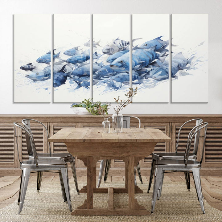 Abstract Fish Wall Art Canvas Print