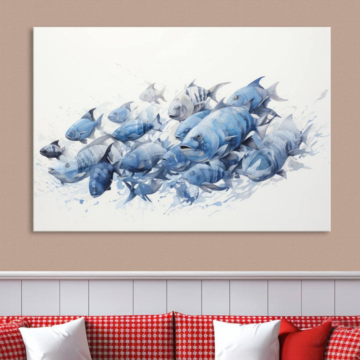 Abstract Fish Wall Art Canvas Print