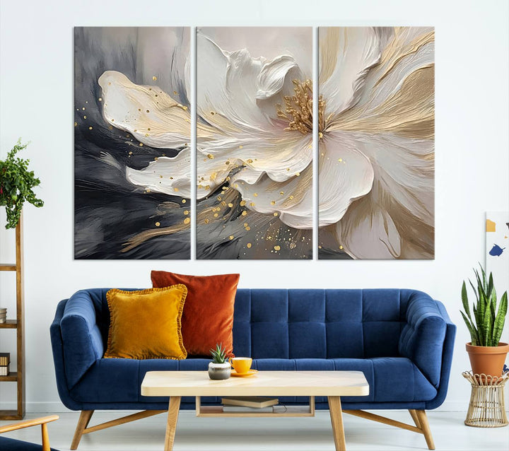 Abstract Floral Wall Art Canvas Print