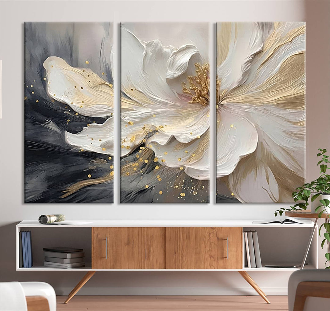 Abstract Floral Wall Art Canvas Print