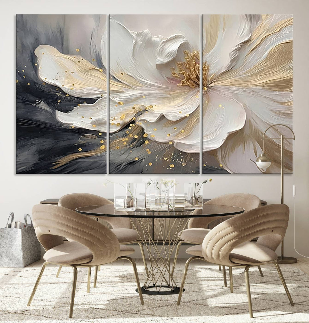 Abstract Floral Wall Art Canvas Print