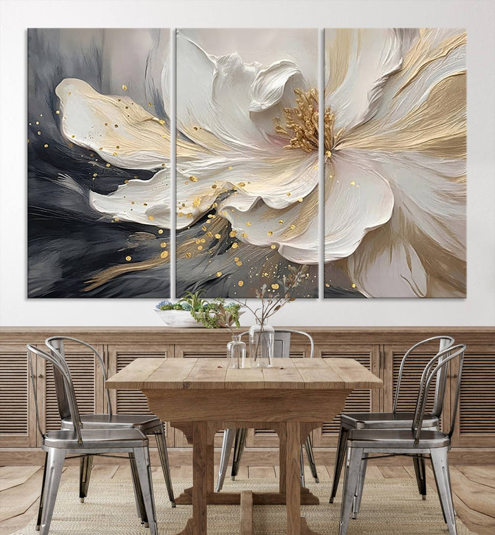 Abstract Floral Wall Art Canvas Print