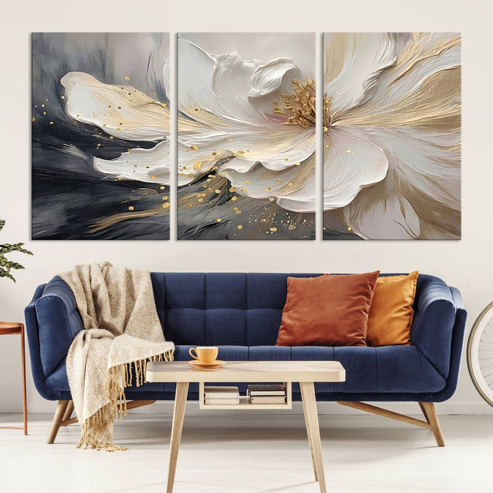 Abstract Floral Wall Art Canvas Print