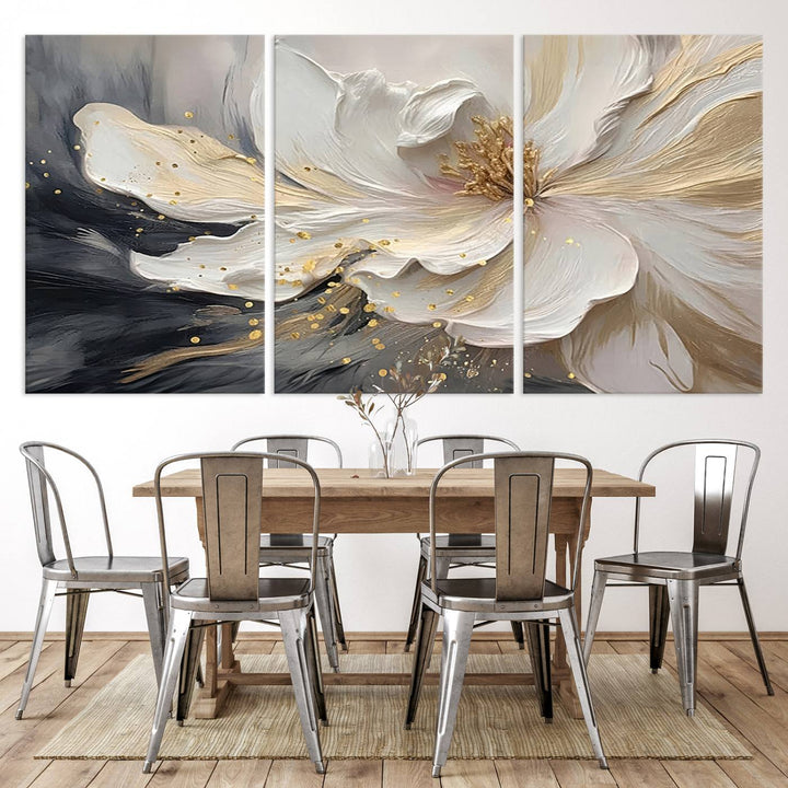 Abstract Floral Wall Art Canvas Print