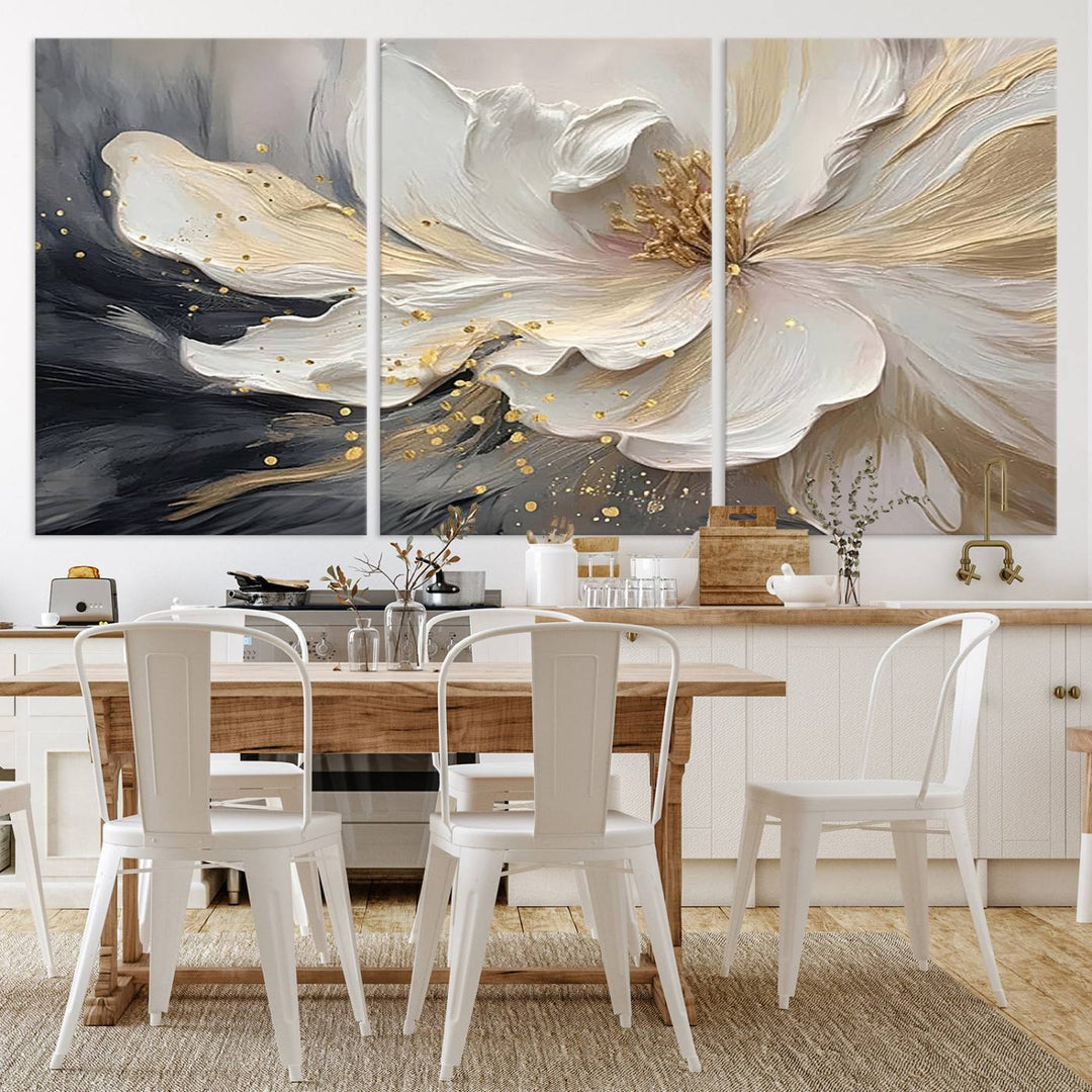 Abstract Floral Wall Art Canvas Print