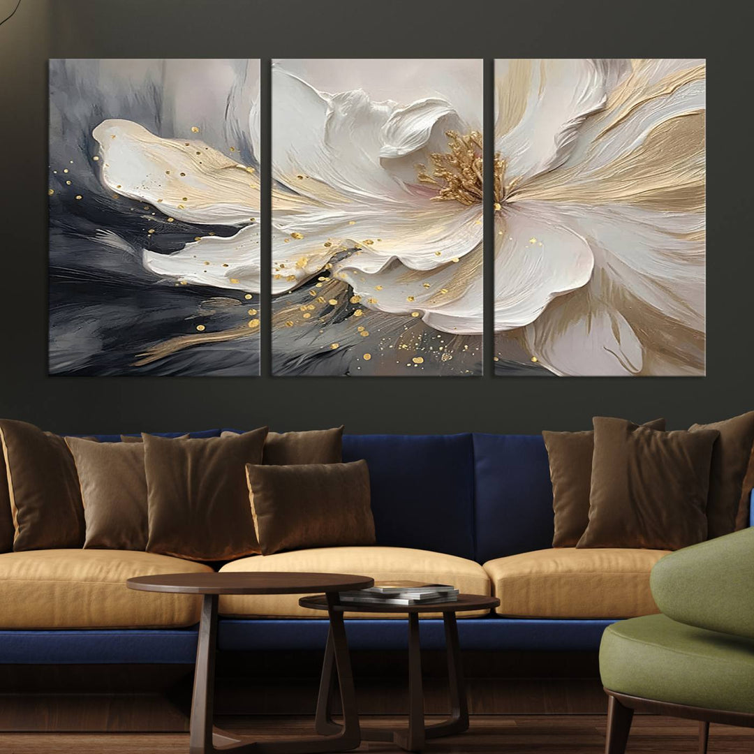 Abstract Floral Wall Art Canvas Print