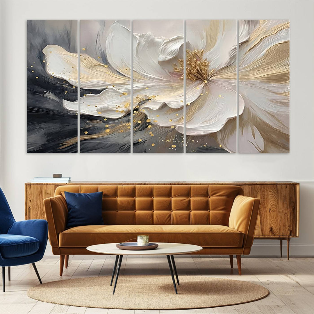 Abstract Floral Wall Art Canvas Print