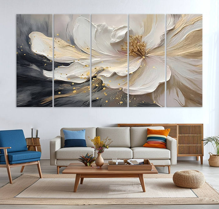 Abstract Floral Wall Art Canvas Print