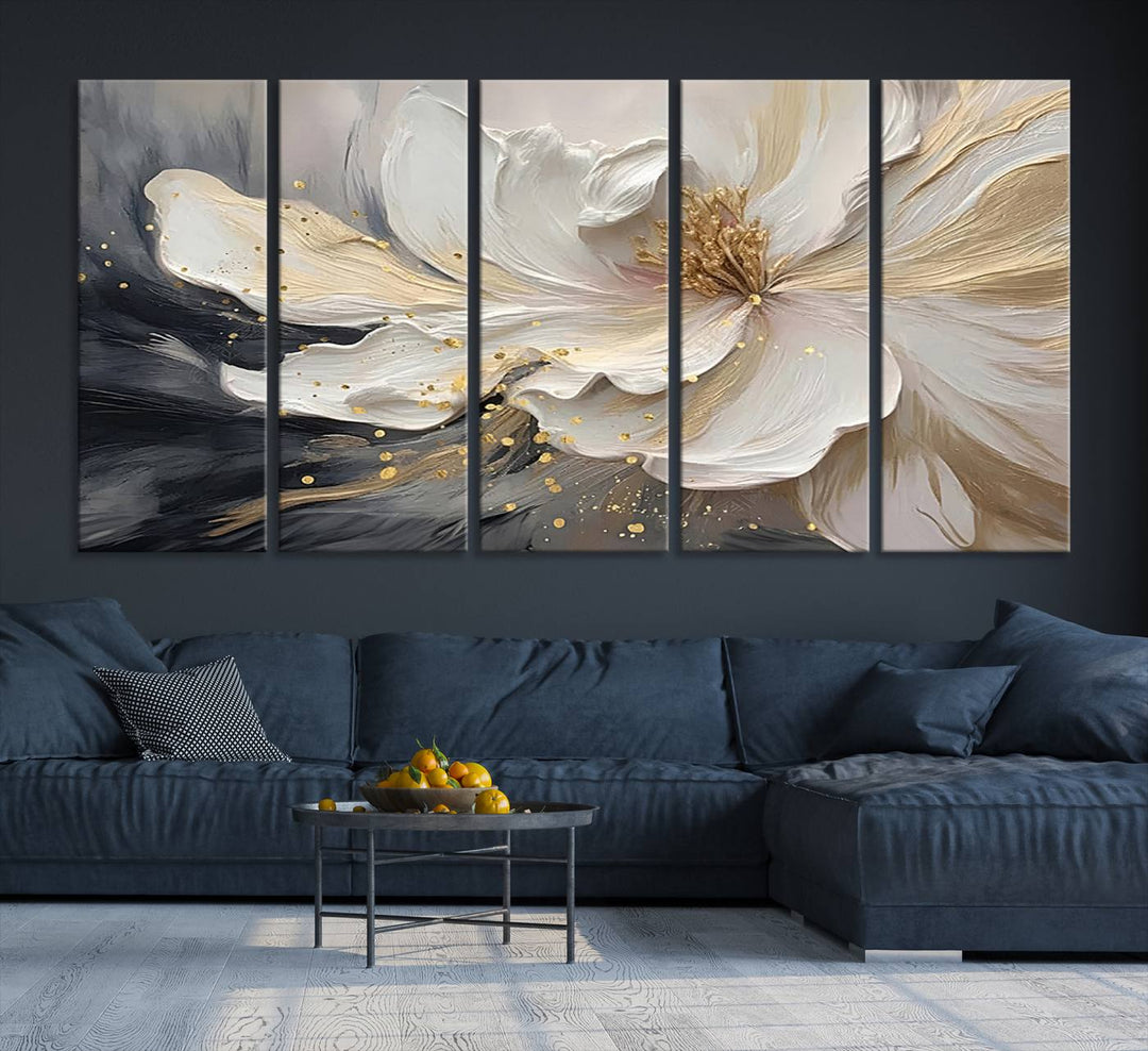 Abstract Floral Wall Art Canvas Print