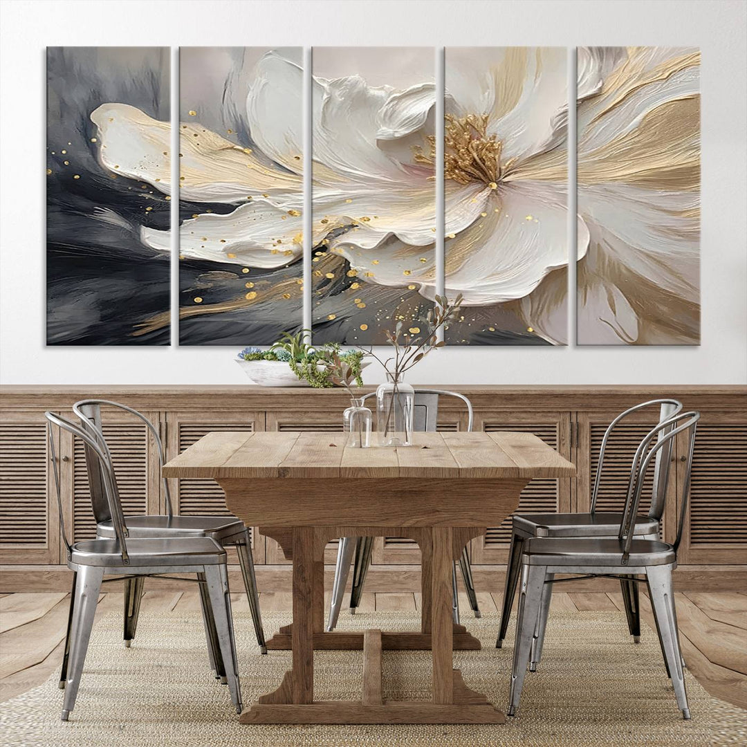 Abstract Floral Wall Art Canvas Print