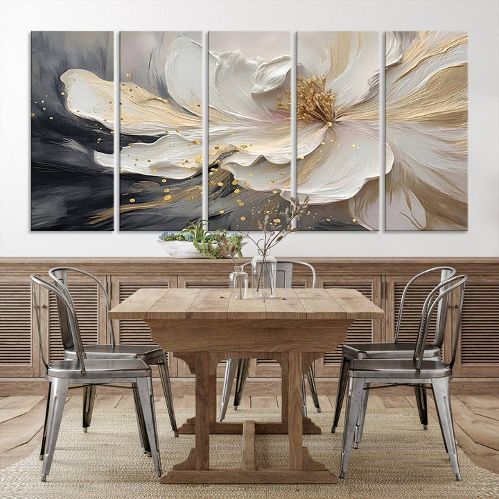 Abstract Floral Wall Art Canvas Print