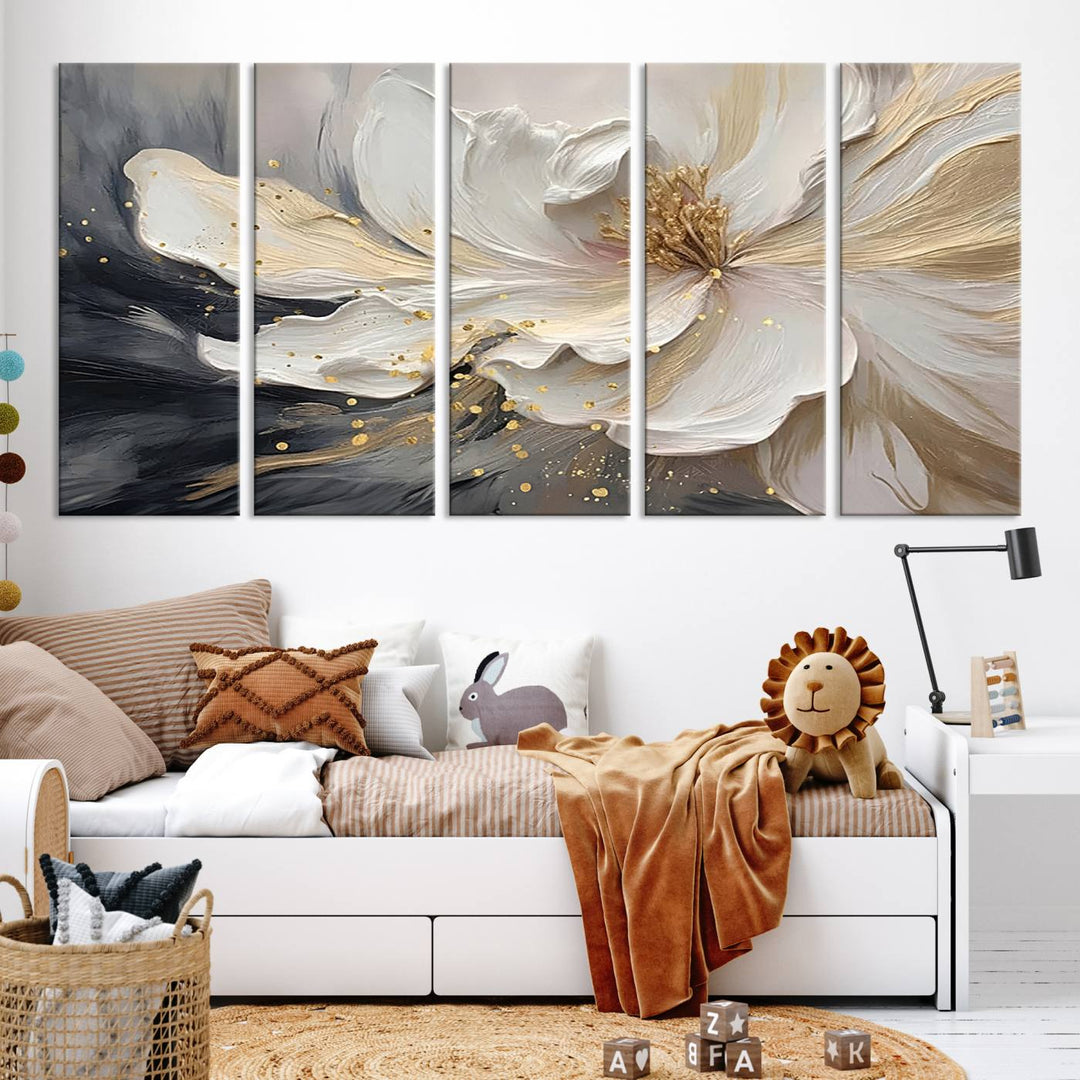 Abstract Floral Wall Art Canvas Print