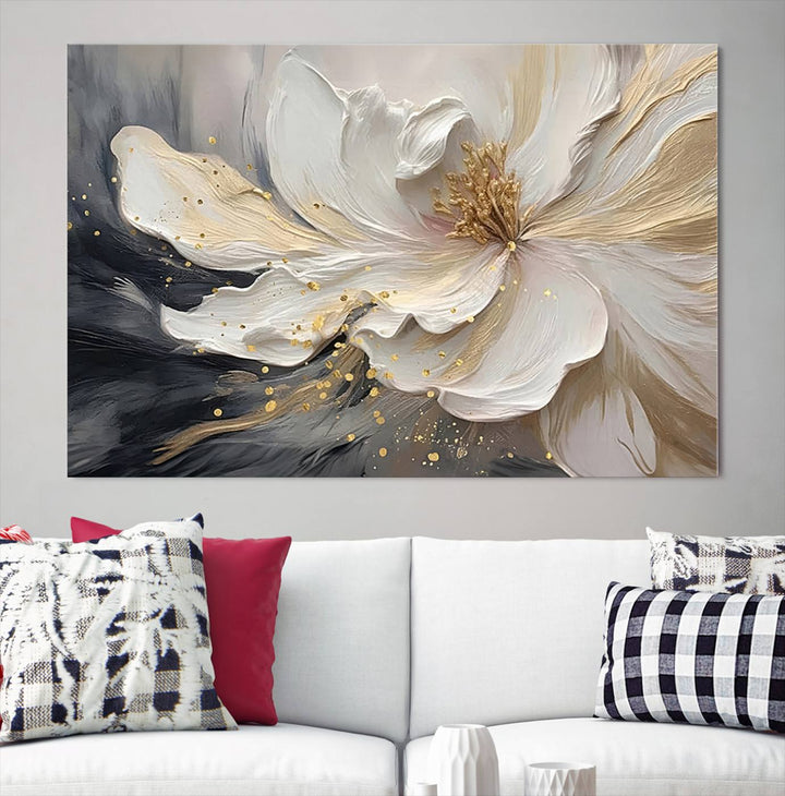 Abstract Floral Wall Art Canvas Print