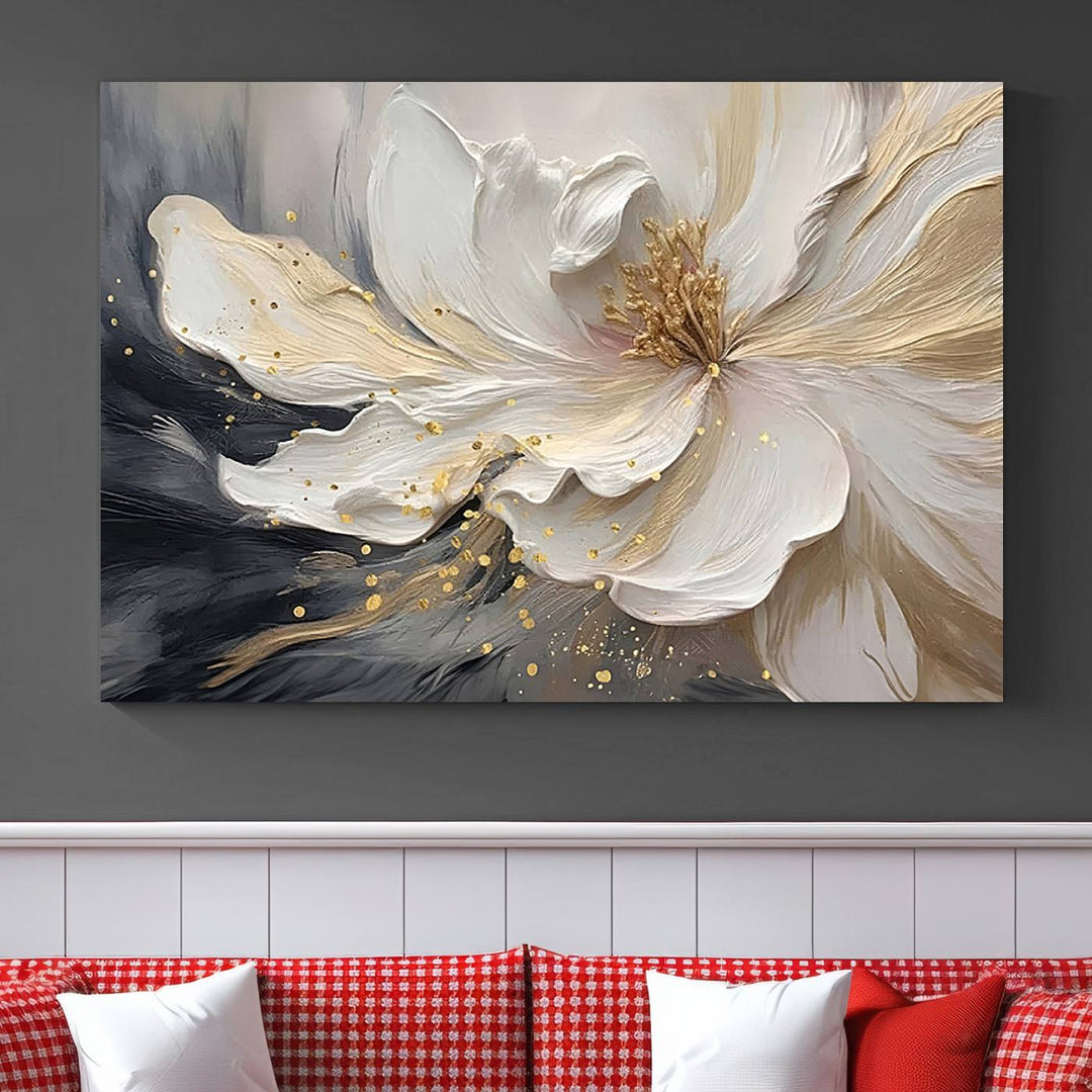 Abstract Floral Wall Art Canvas Print