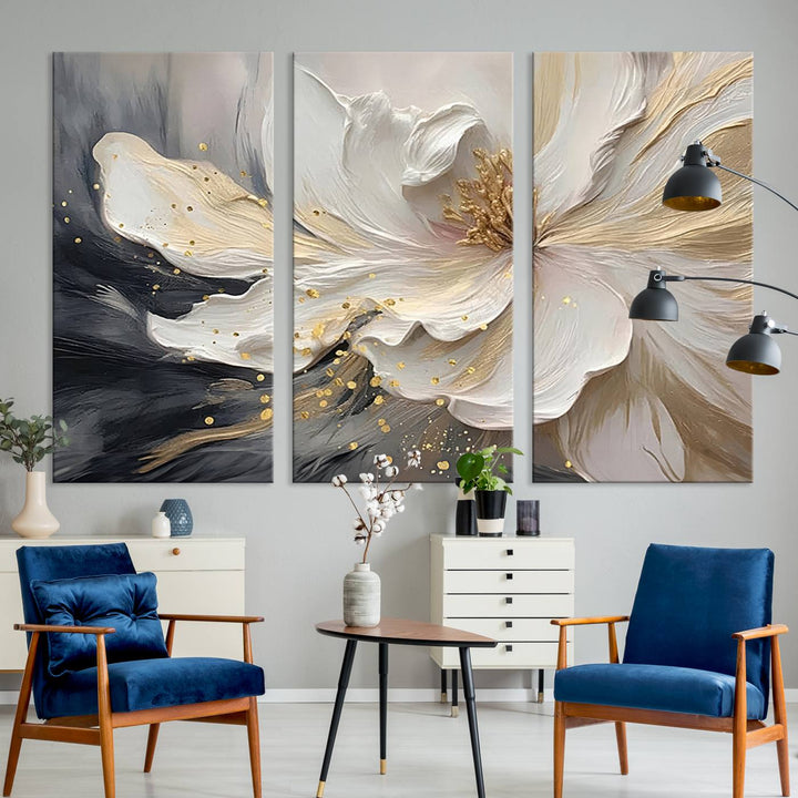 Abstract Floral Wall Art Canvas Print