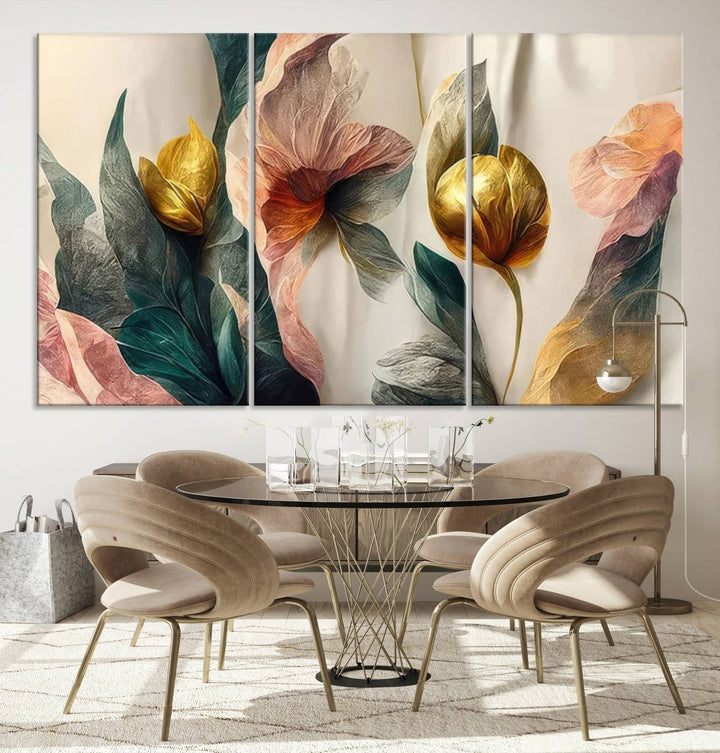 Abstract Flower Wall Art Canvas Print