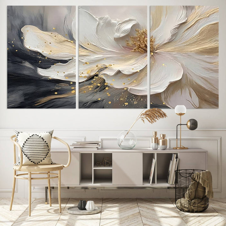 Abstract Flower Wall Art Canvas Print