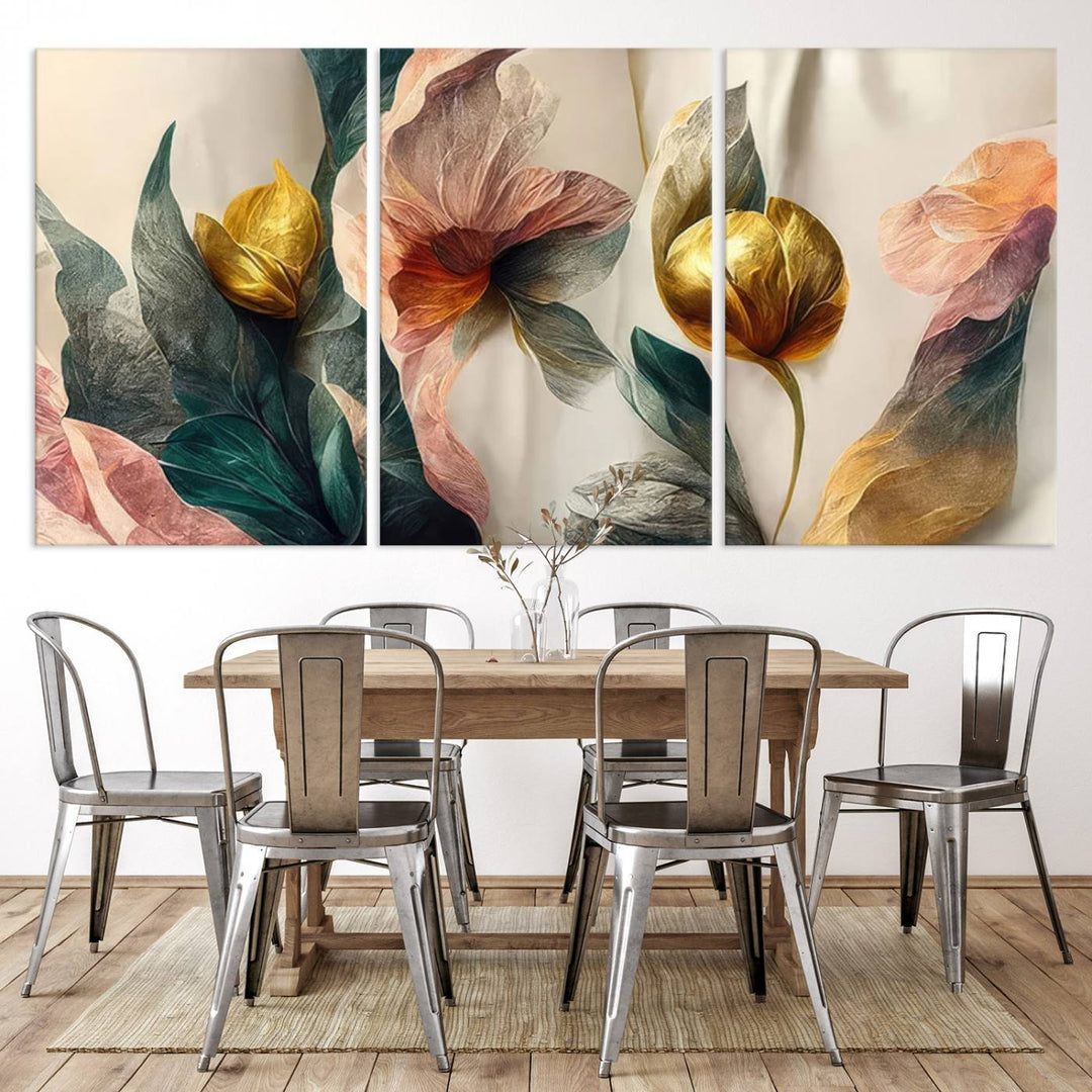 Abstract Flower Wall Art Canvas Print