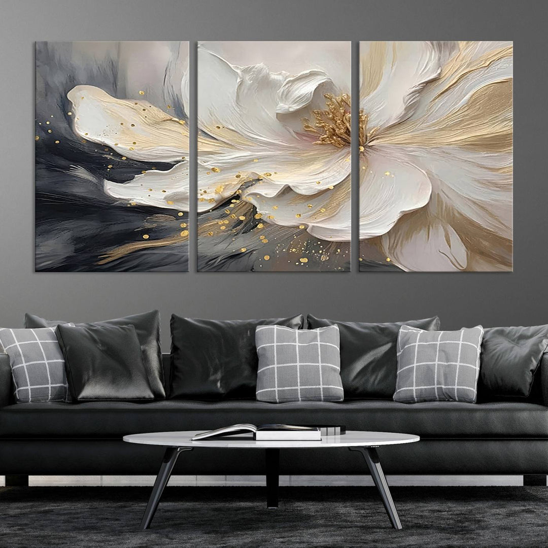 Abstract Flower Wall Art Canvas Print